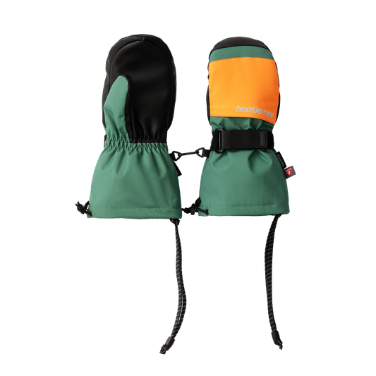 Kids Bearclaw Mittens - Cedar/Marigold