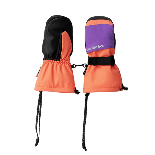 Kids Bearclaw Mittens - Coral/Grape