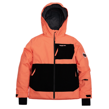 Kids Pinnakle Insulated Jacket - Coral/Raven Black