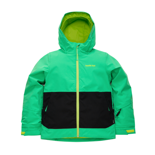 Kids Pinnakle Insulated Jacket - Toucan Green/Raven Black