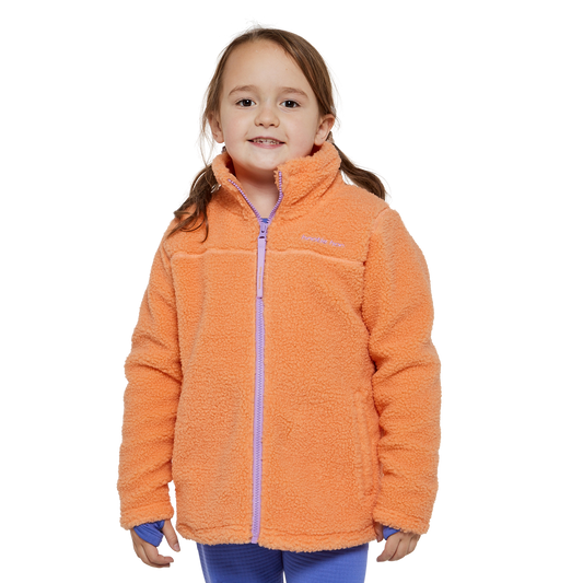 Kids Eyas Popcorn Fleece Jacket - Apricot