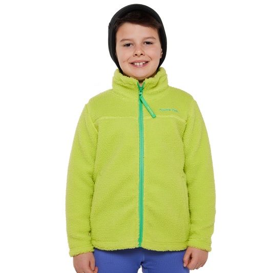 Kids Eyas Popcorn Fleece Jacket - Lime Punch