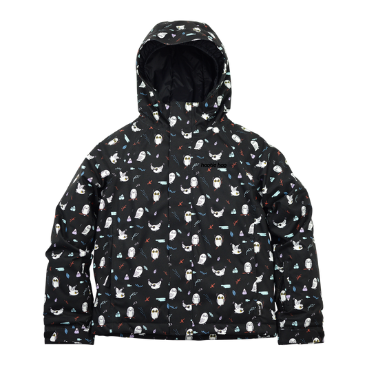 Kids Hayden Insulated Jacket - Black Snowy Owl