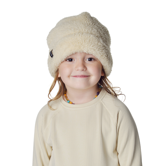 Kids Kozy Fleece Hat - Creme Brulee