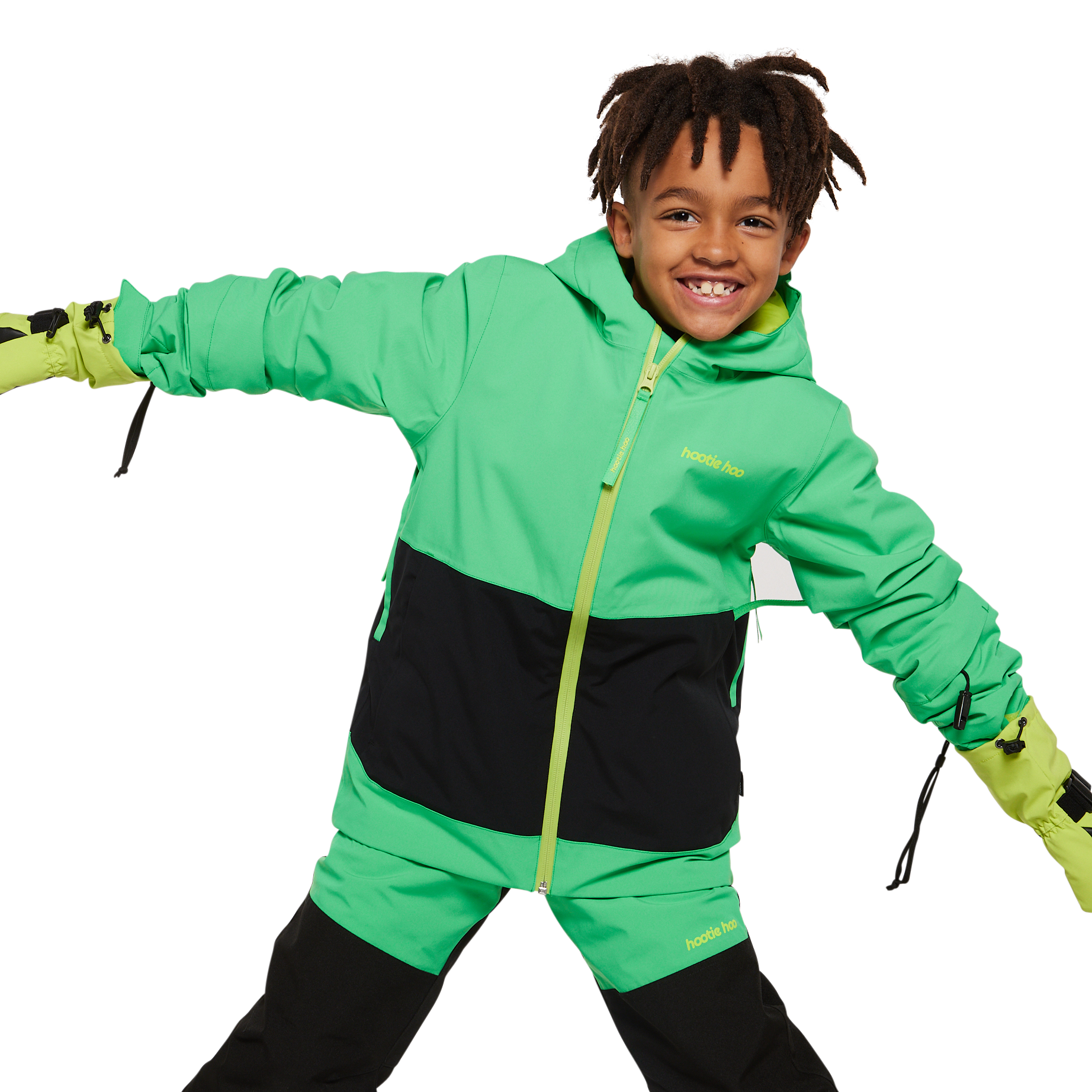 Kids Pinnakle Insulated Jacket - Toucan Green/Raven Black