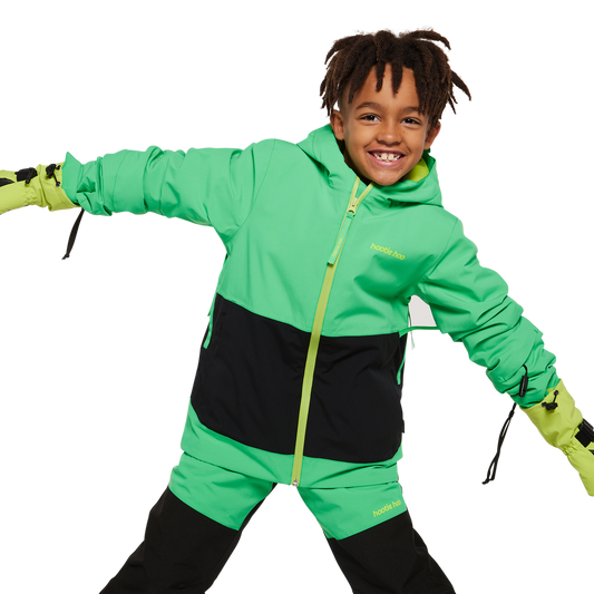 Kids Pinnakle Insulated Jacket - Toucan Green/Raven Black