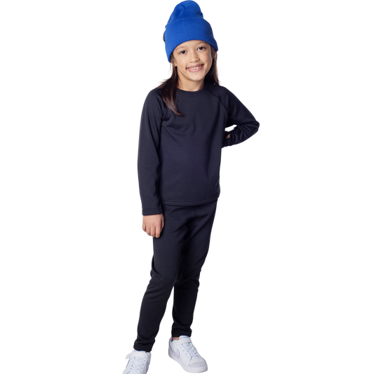 Kids Torrent Layering Fleece Set - Raven Black