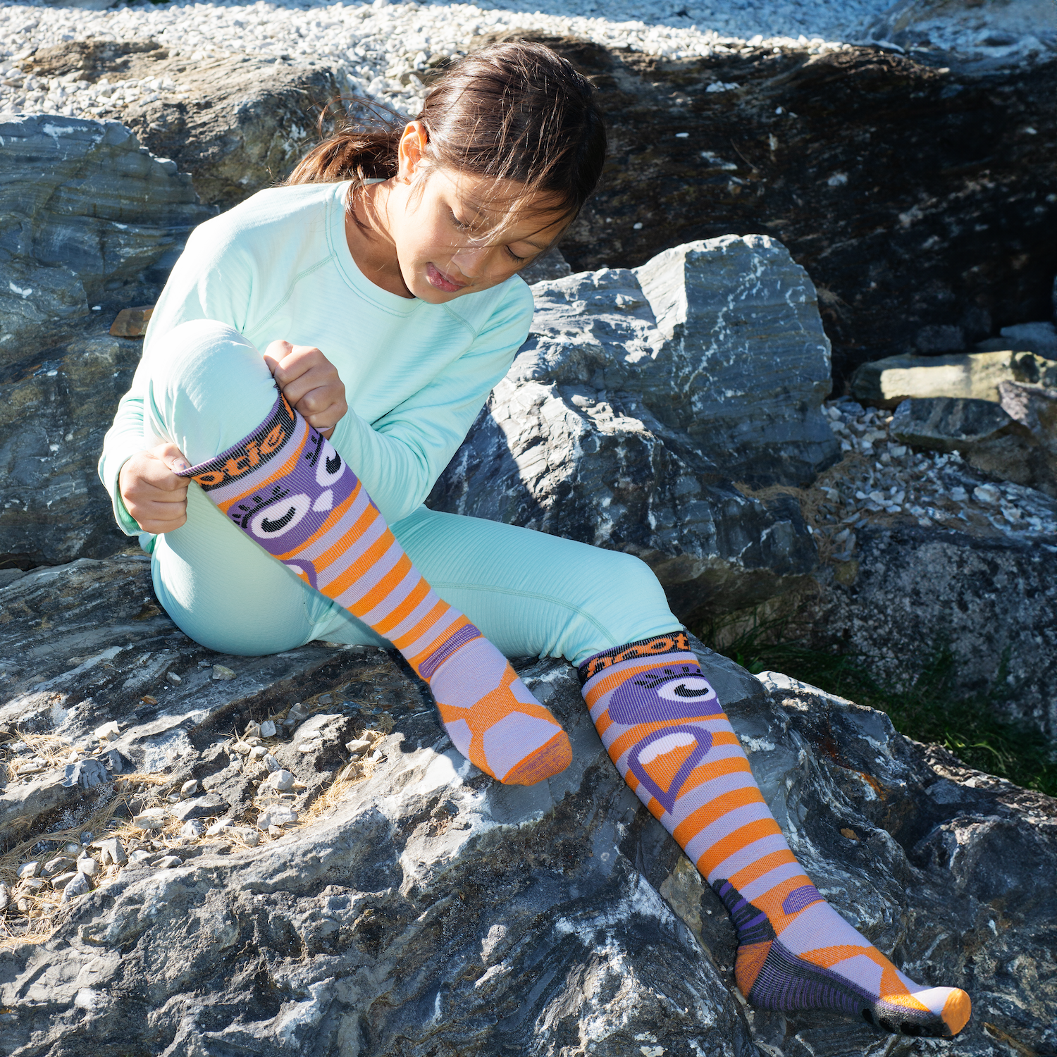 Kids Snowy Owl Midweight Ski & Snowboard Socks