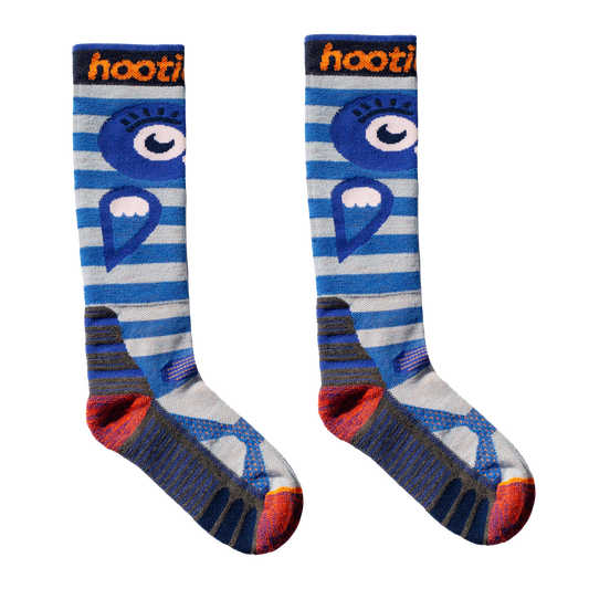 Kids Snowy Owl Midweight Ski & Snowboard Socks - Vivid Blue