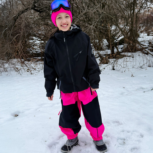 Kids Steeze 2L Shell Pants - Hot Pink