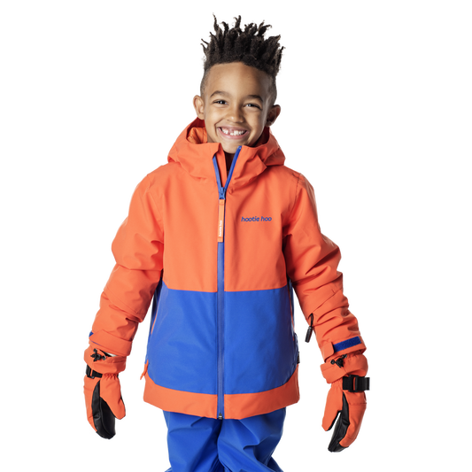 Kids Pinnakle Insulated Jacket - Flame/Vivid Blue