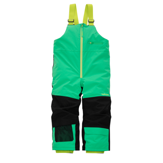 Kids Pinnakle Insulated Bib Snow Pants - Toucan Green/Raven Black