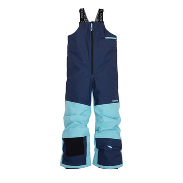 Hootie Hoo Kids Pinnakle Insulated Bib Snow Pants in Sea Blue/Turquoise — front view