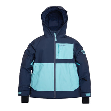 Hootie Hoo Kids Pinnakle Insulated Jacket in Sea Blue/Turquoise — front view