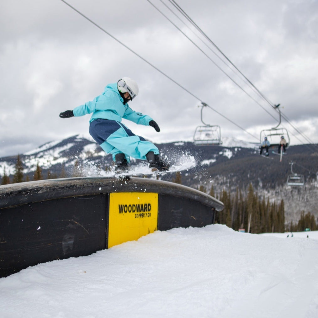 Hootie Hoo Kids Steeze 2L Shell Jacket in Turquoise — action shot