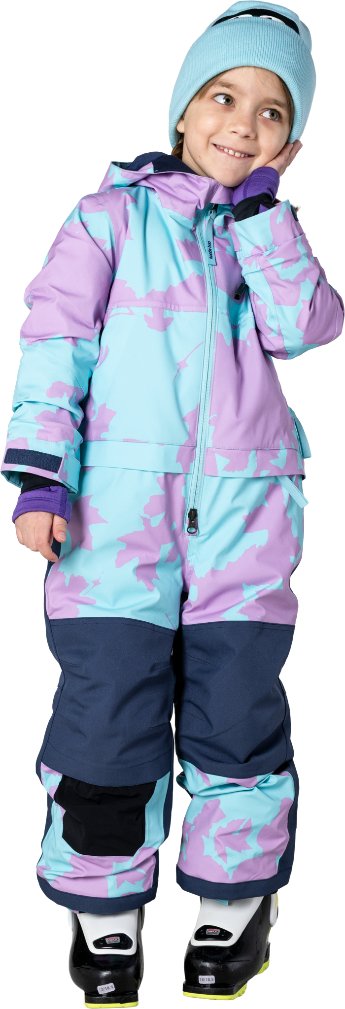 Hootie Hoo Kids Vista Insulated Snowsuit in Cyanotype — on-model lifestyle