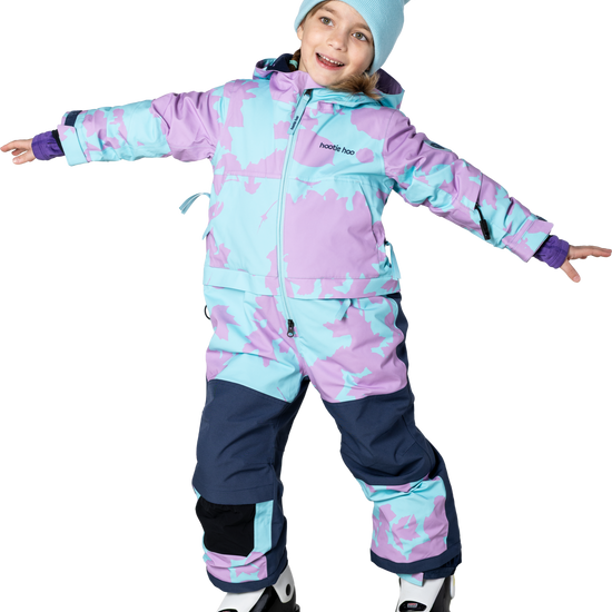 Hootie Hoo Kids Vista Insulated Snowsuit in Cyanotype — on-model lifestyle